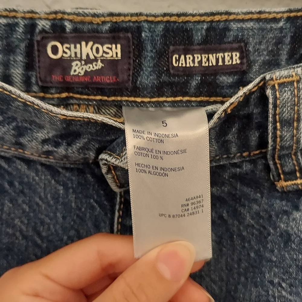 Osh Kosh B'gosh Blue Jeans Carpenter Style Pants Size 5 - Picture 9 of 12